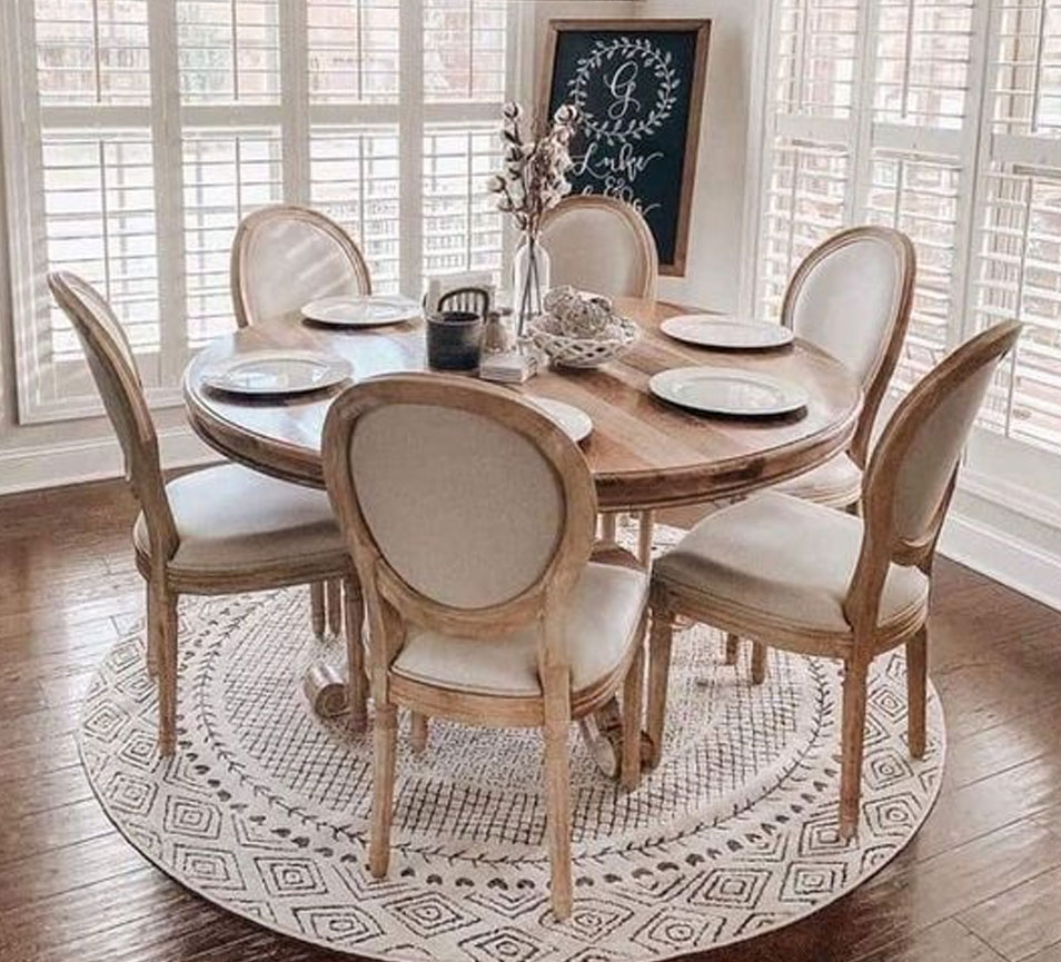 Inspired by French Country Aesthetic 6 Seater Dining Set