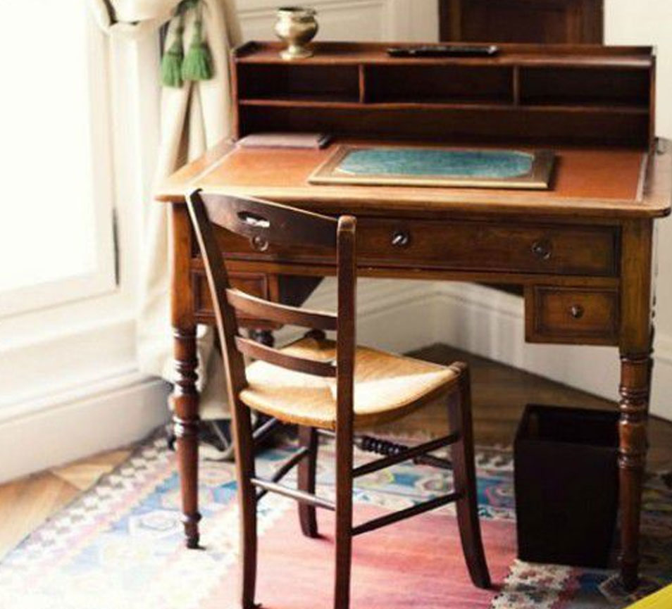 Vintage Drum Writing Desk